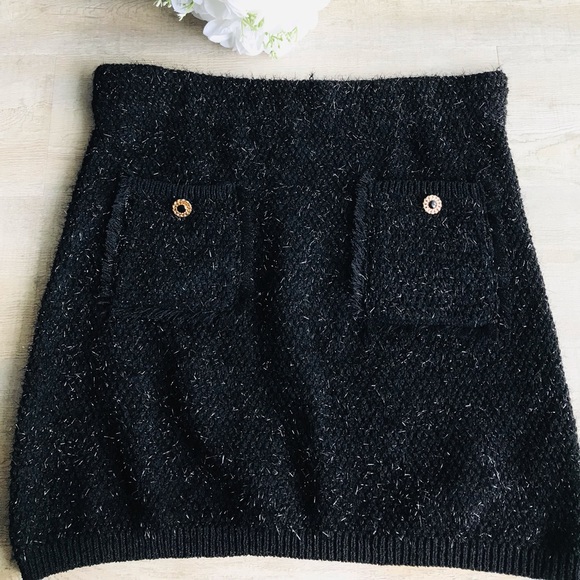 🎀 NWT ZARA Casual / Dress M Size NWT Black Skirt - Picture 4 of 9